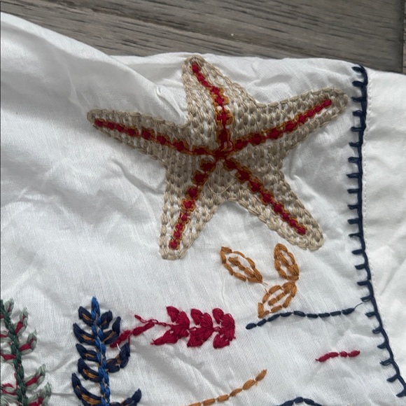 Zara | Multicolour Down by the Sea 100% Cotton Embroidered Kimono Sz Small - Picture 12 of 16